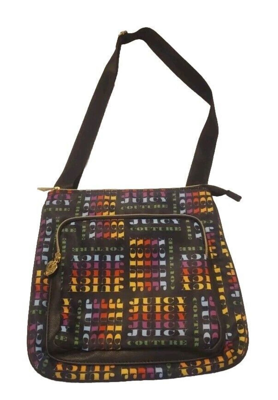 Juicy Couture Rainbow Crossbody Bag Streetwear Y2K Vacation Purse Casual Beach